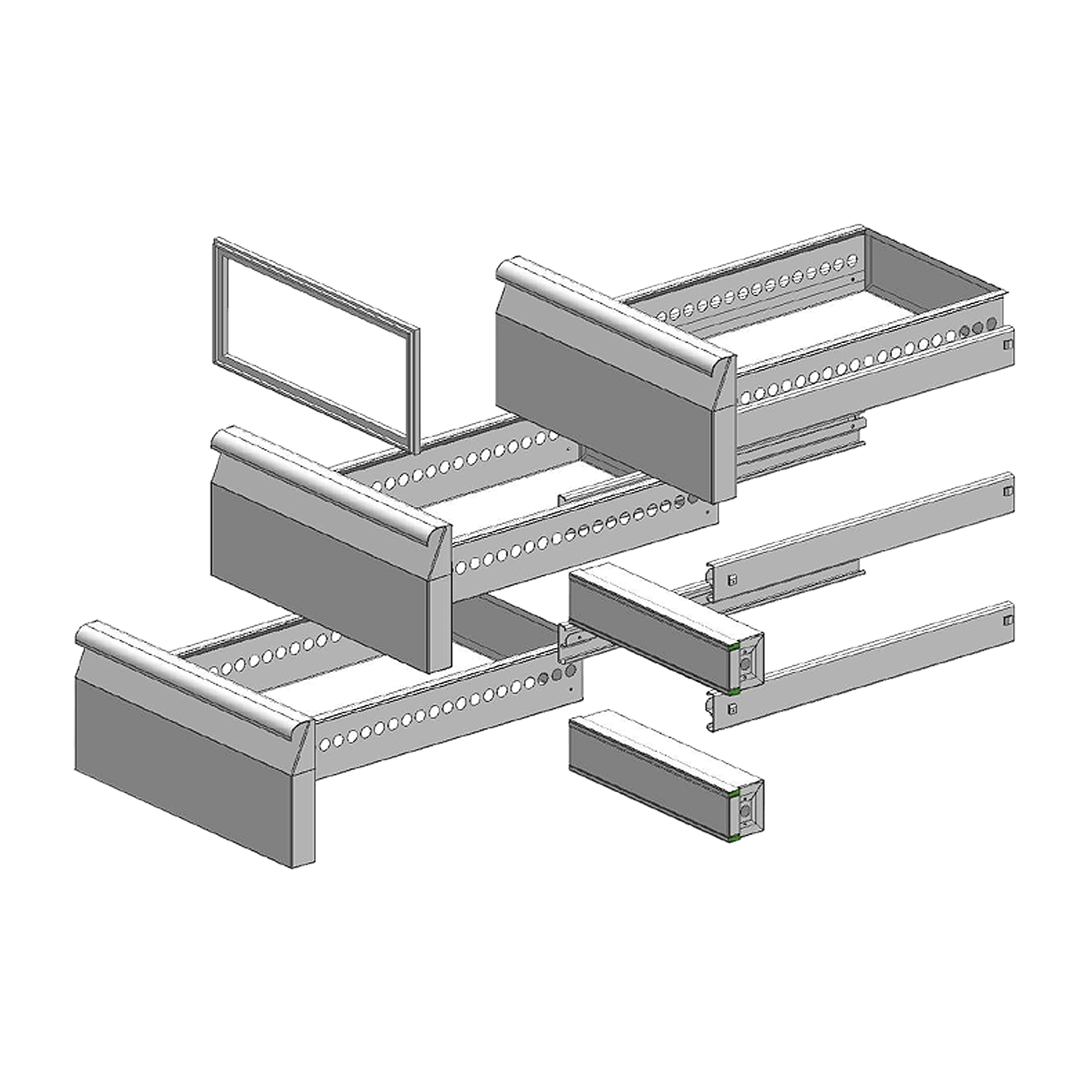 Sertare 1/3 (3buc) pentru SCH 850 mm