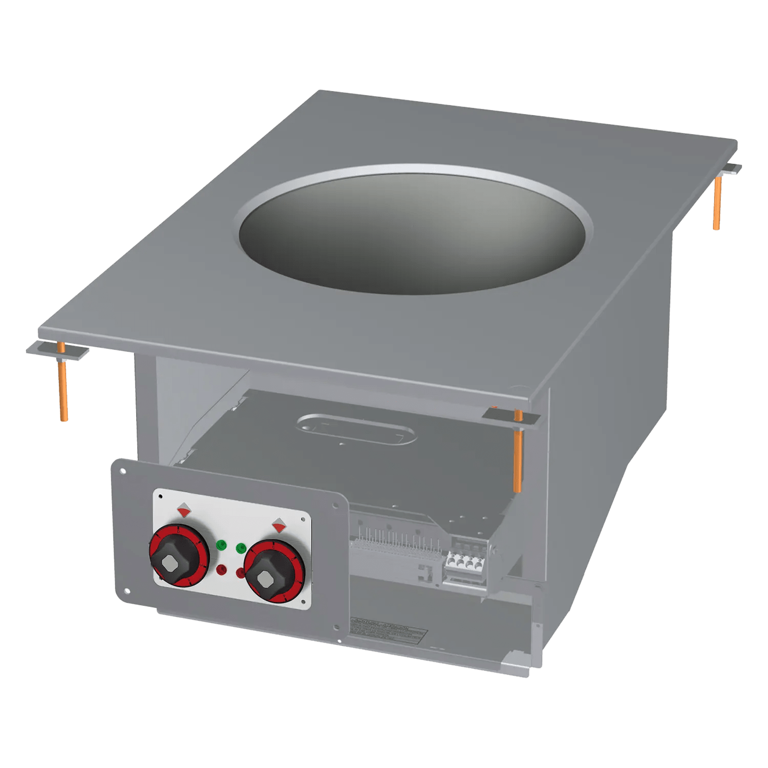 Mașină de gătit inducție drop-in electrică 1x wok placă drop-in 400 V