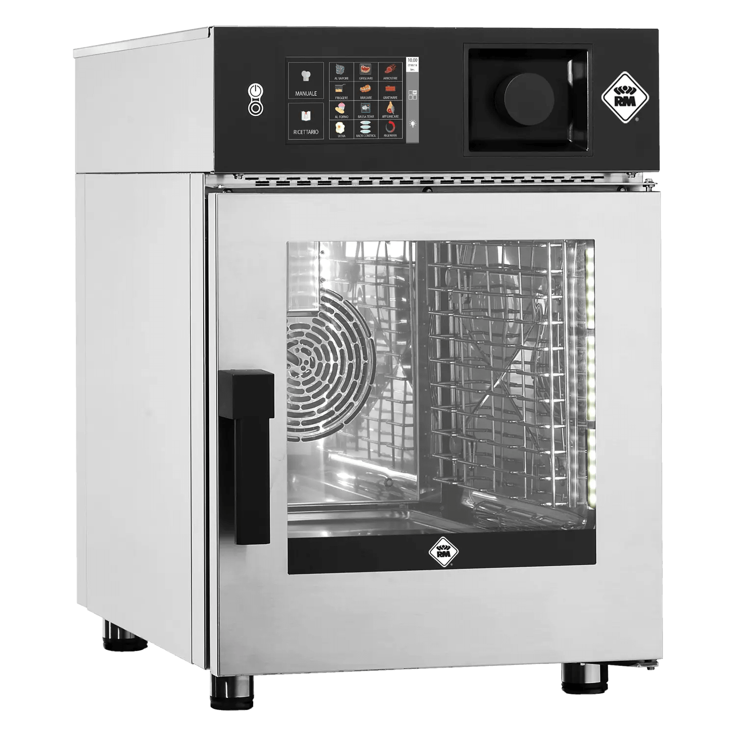 Cuptor cu convecție abur combi SLIM electric 6x GN 1/1 curățare automată abur direct touch screen 7" 400 V