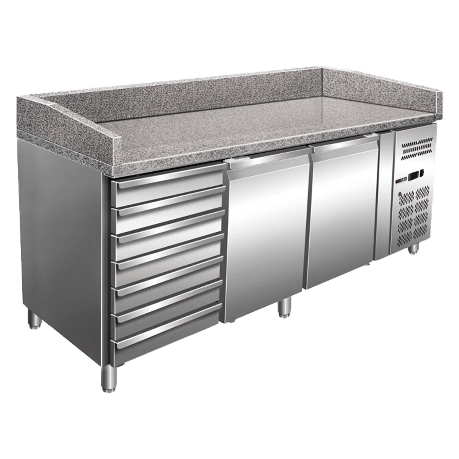 Banc frigorific pizza 2D + 7x sertar neutru