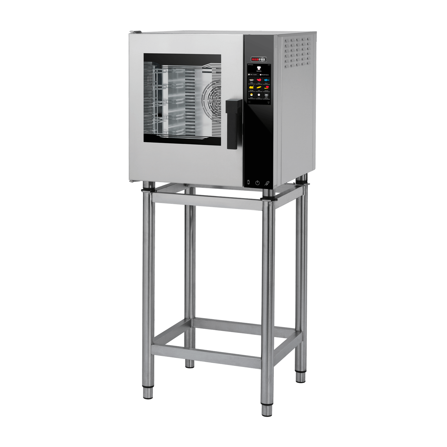 Cuptor cu convecție electric versiune întărită abur direct ecran tactil color ușă cu balamale stânga 5x GN 2/3