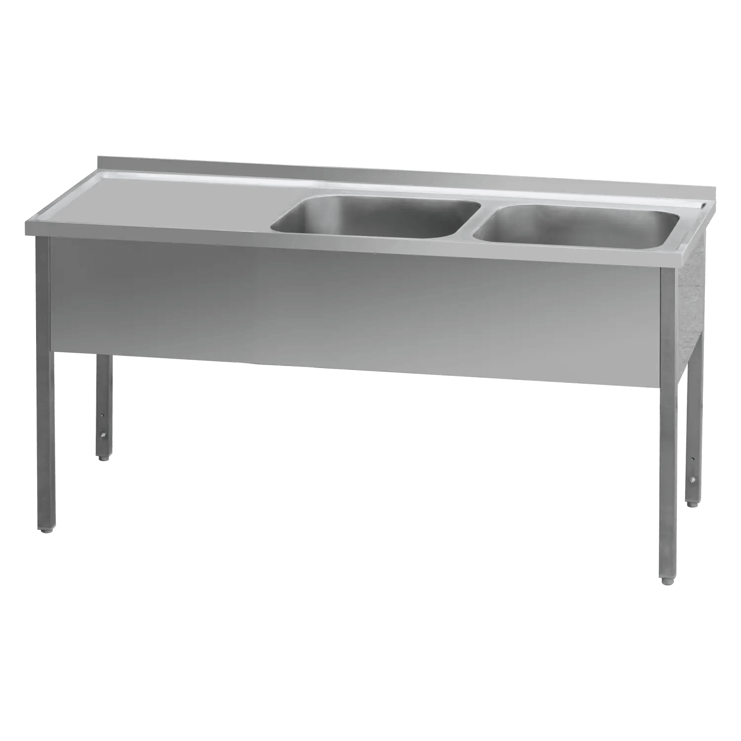 Masă de spălare 140x60x90 - 2x chiuvetă 40x50x30 zonă scurgere stânga