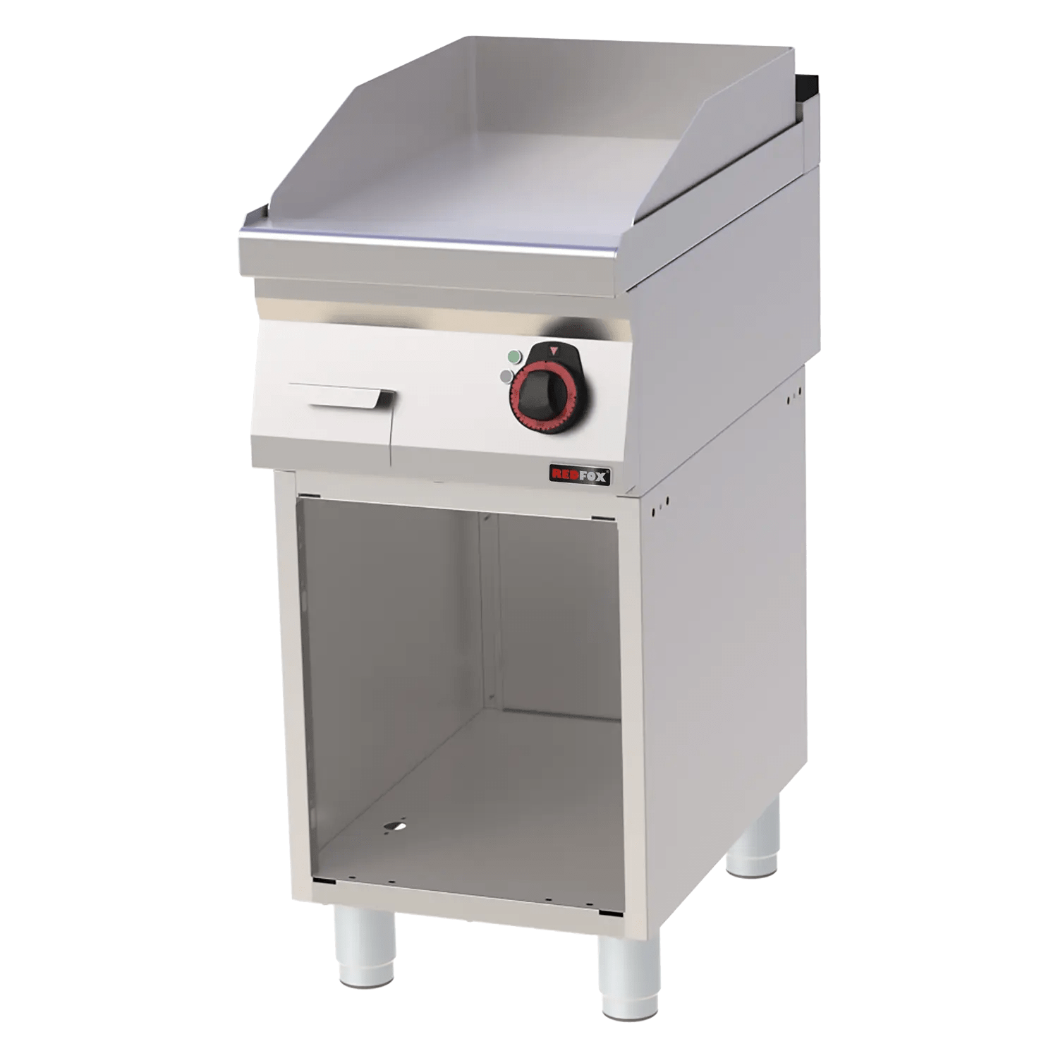 Plită 40x51 electrică cromată netedă pe dulap deschis 400 V