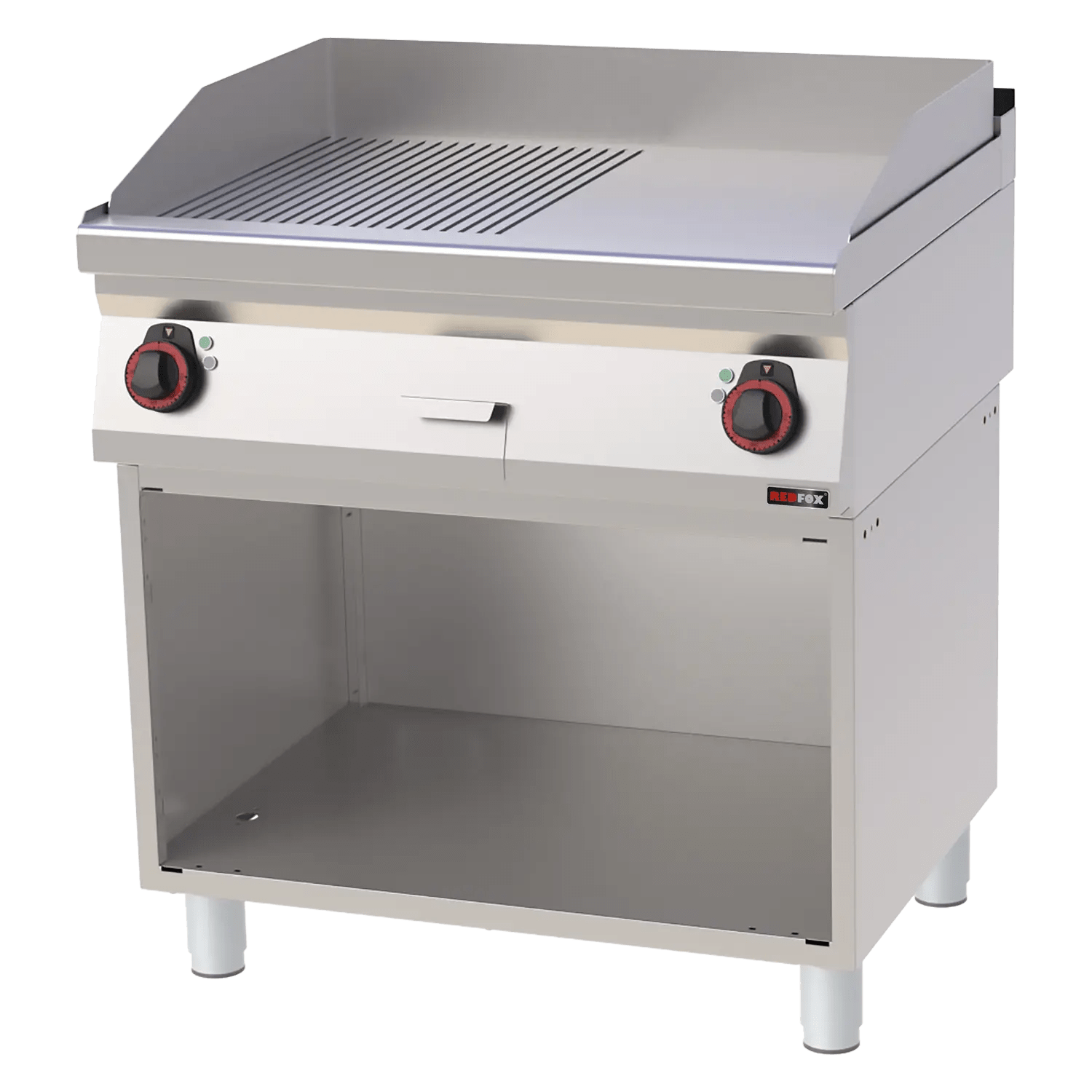 Plită 80x51 electrică cromată combinată pe dulap deschis 400 V