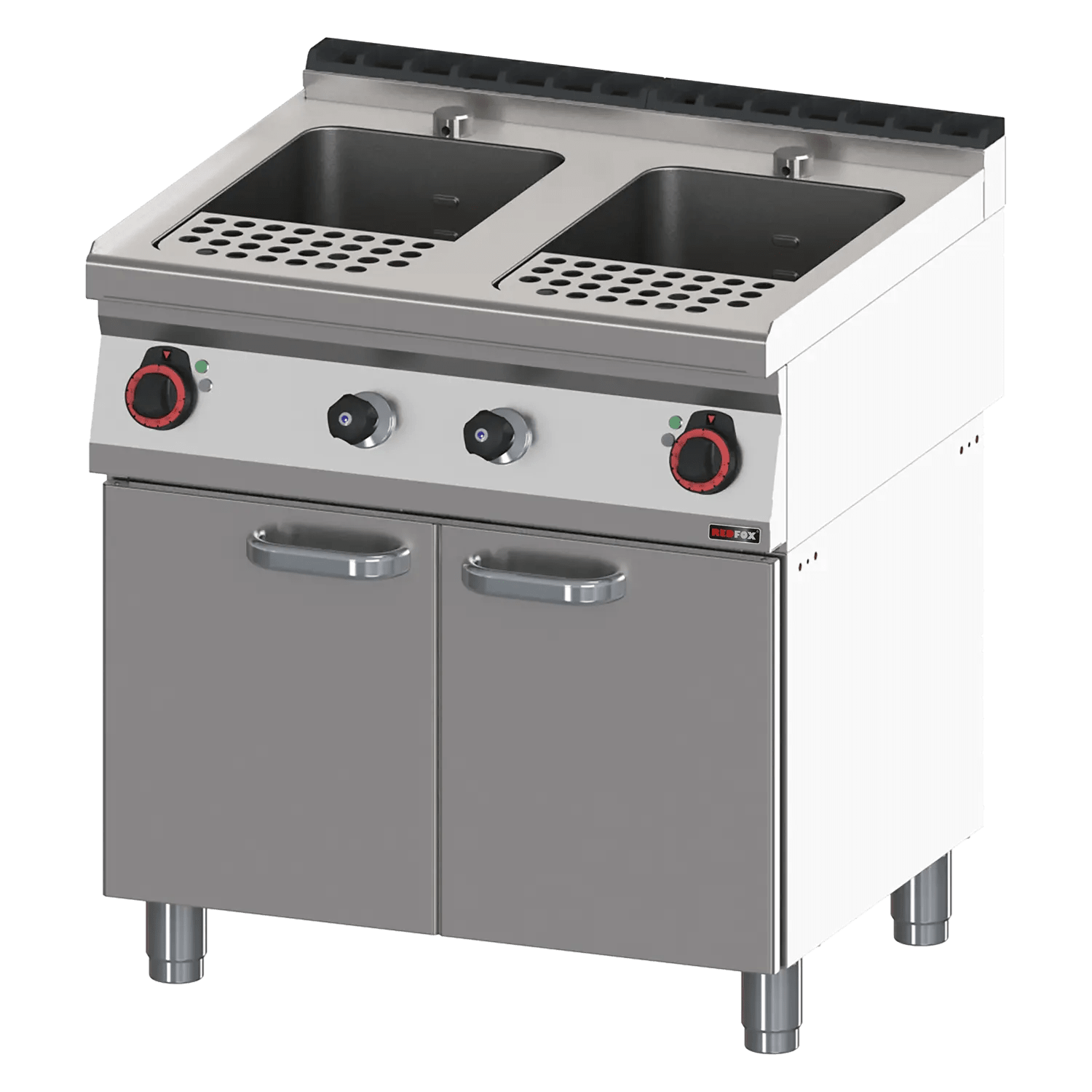 Fierbător de paste electric 23 + 23 l cu dulap 400 V