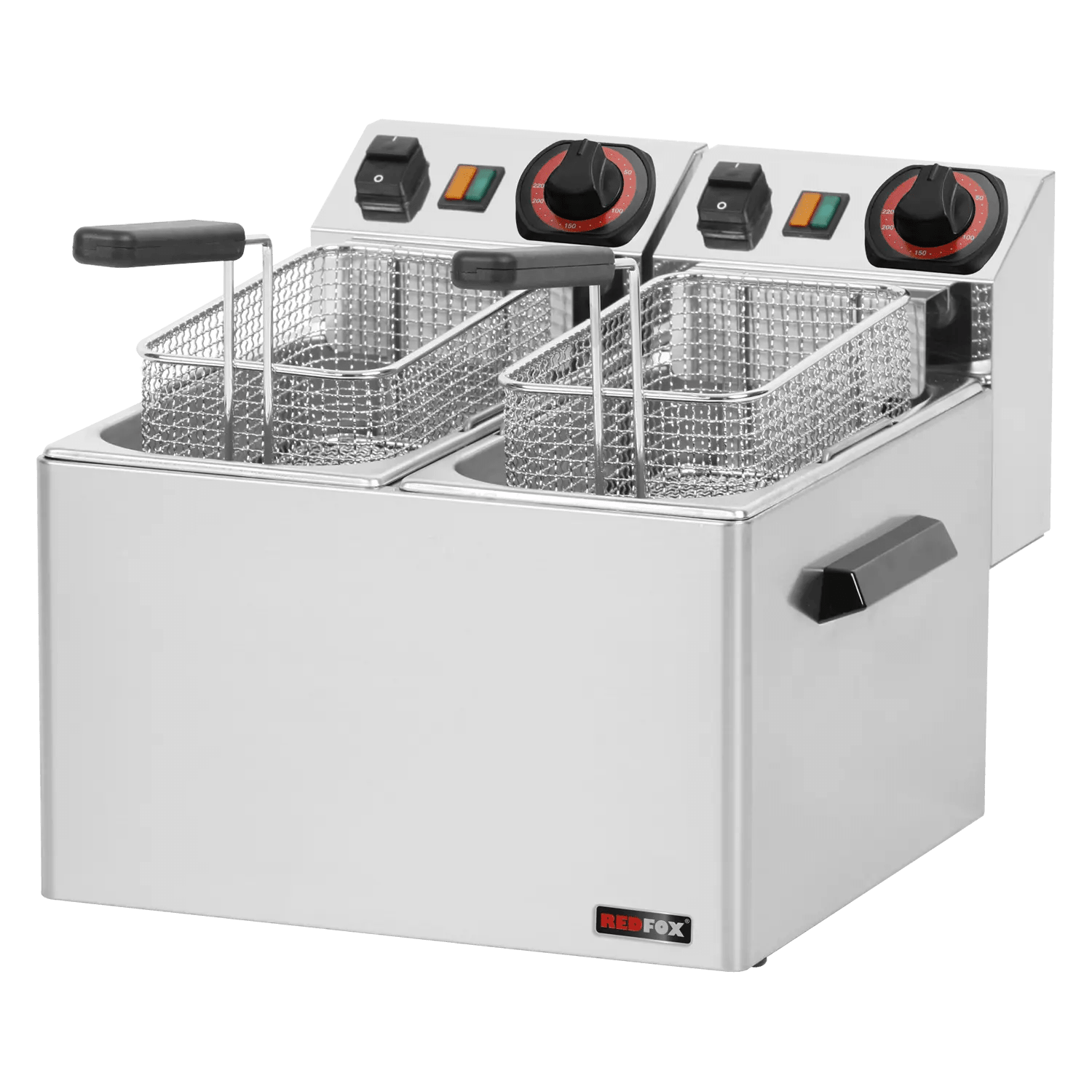 Friteuză electrică 2 coșuri 0,42 kW/l, 5+5 l de masă 230 V