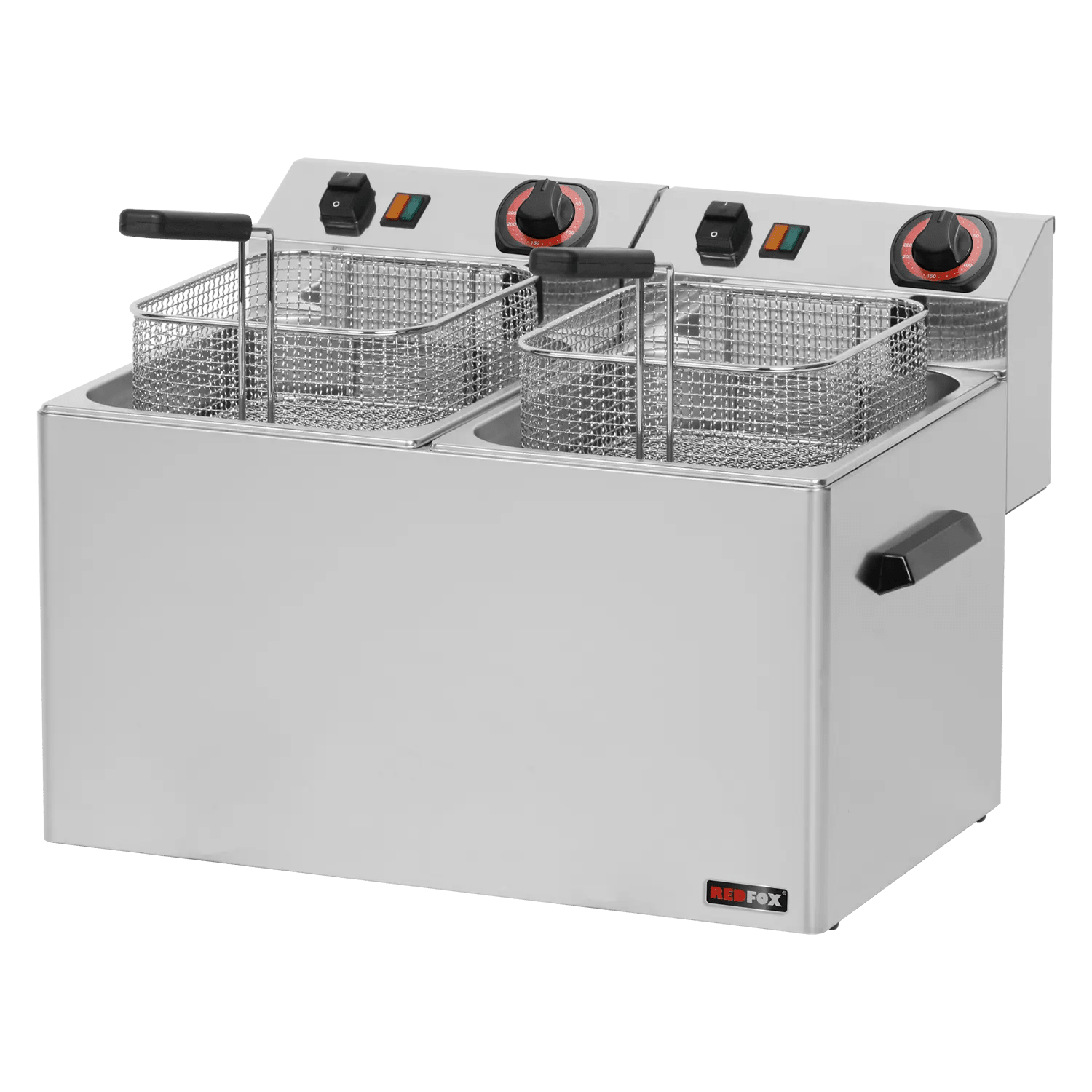Friteuză electrică dublă 0,43 kW/l, 8+8 l masă 230 V