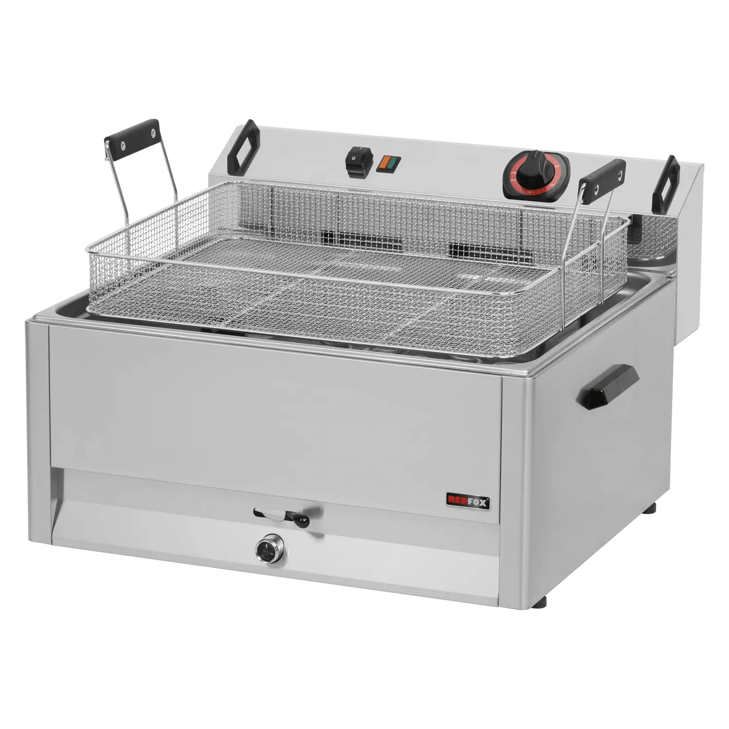 Friteuză electrică 0,5 kW/l, 30 l blat robinet scurgere 400 V