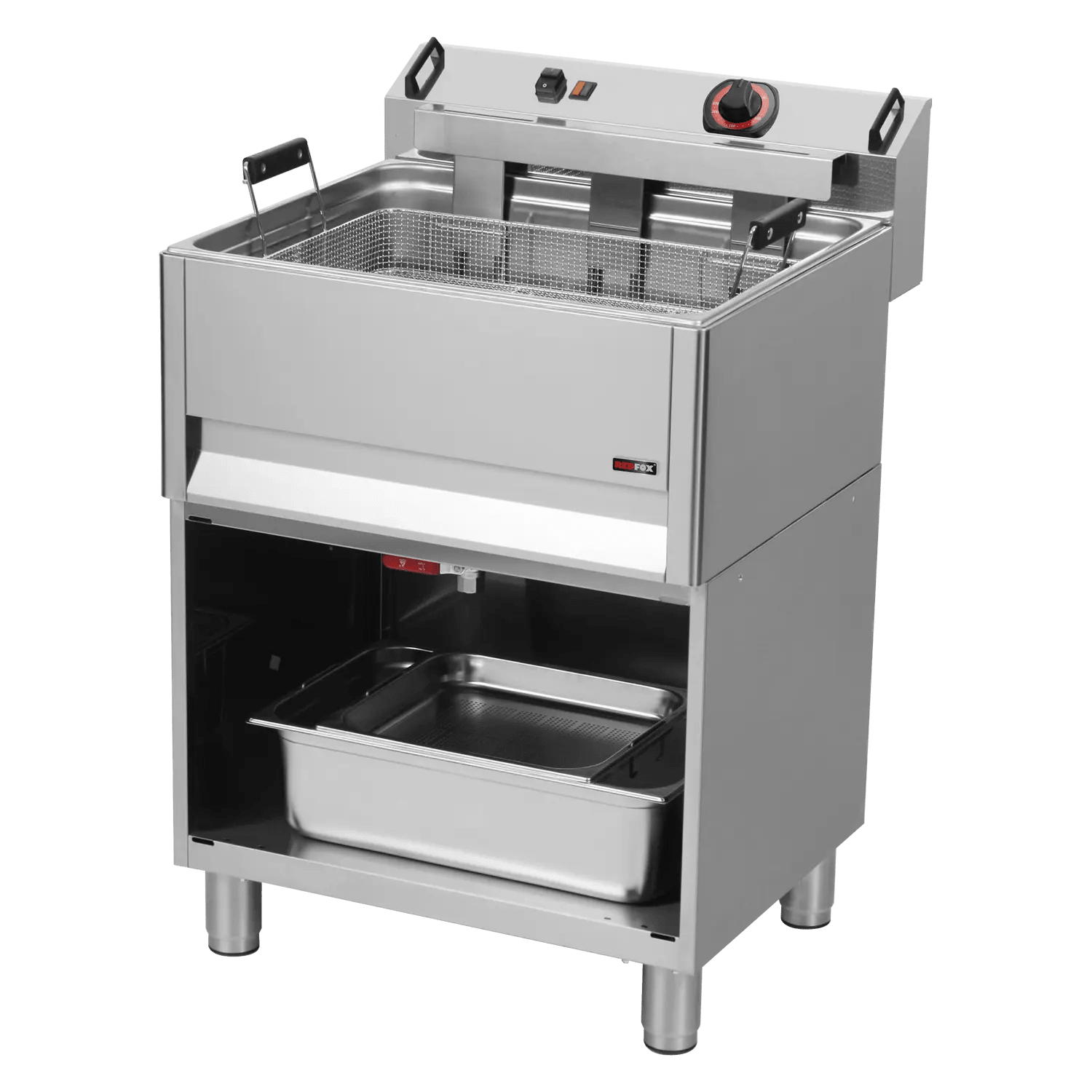 Friteuză electrică 0,5 kW/l, 30 l blat robinet scurgere 400 V