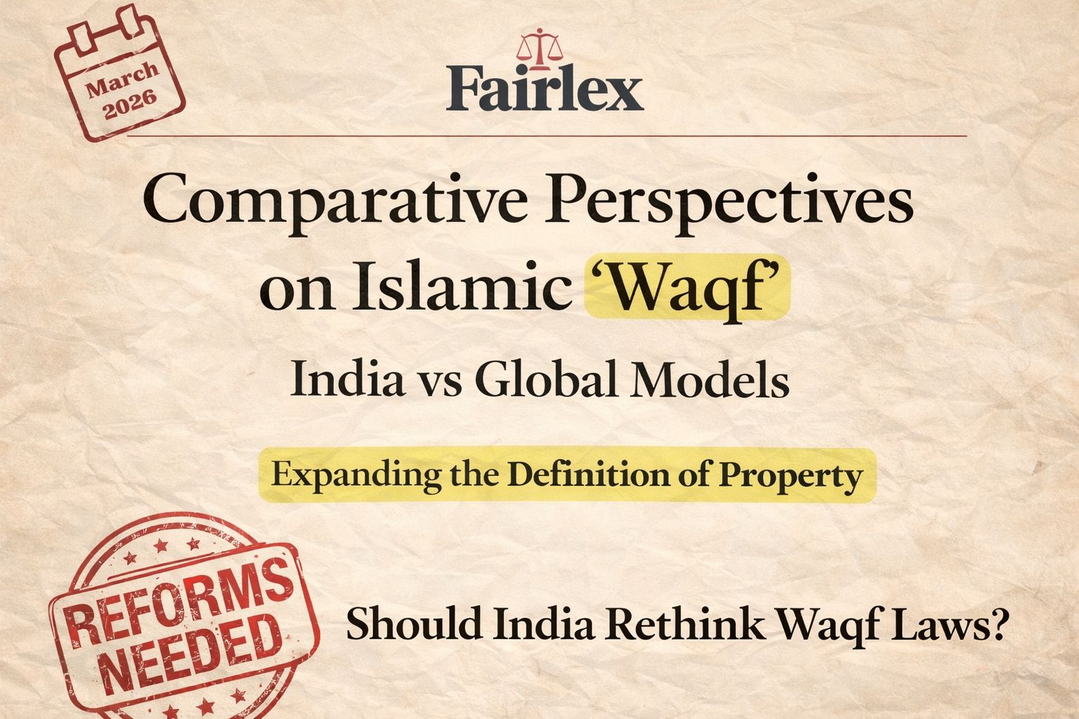  Comparative Trends in the Concept of Waqf: Lessons for Indian Waqf Jurisprudence