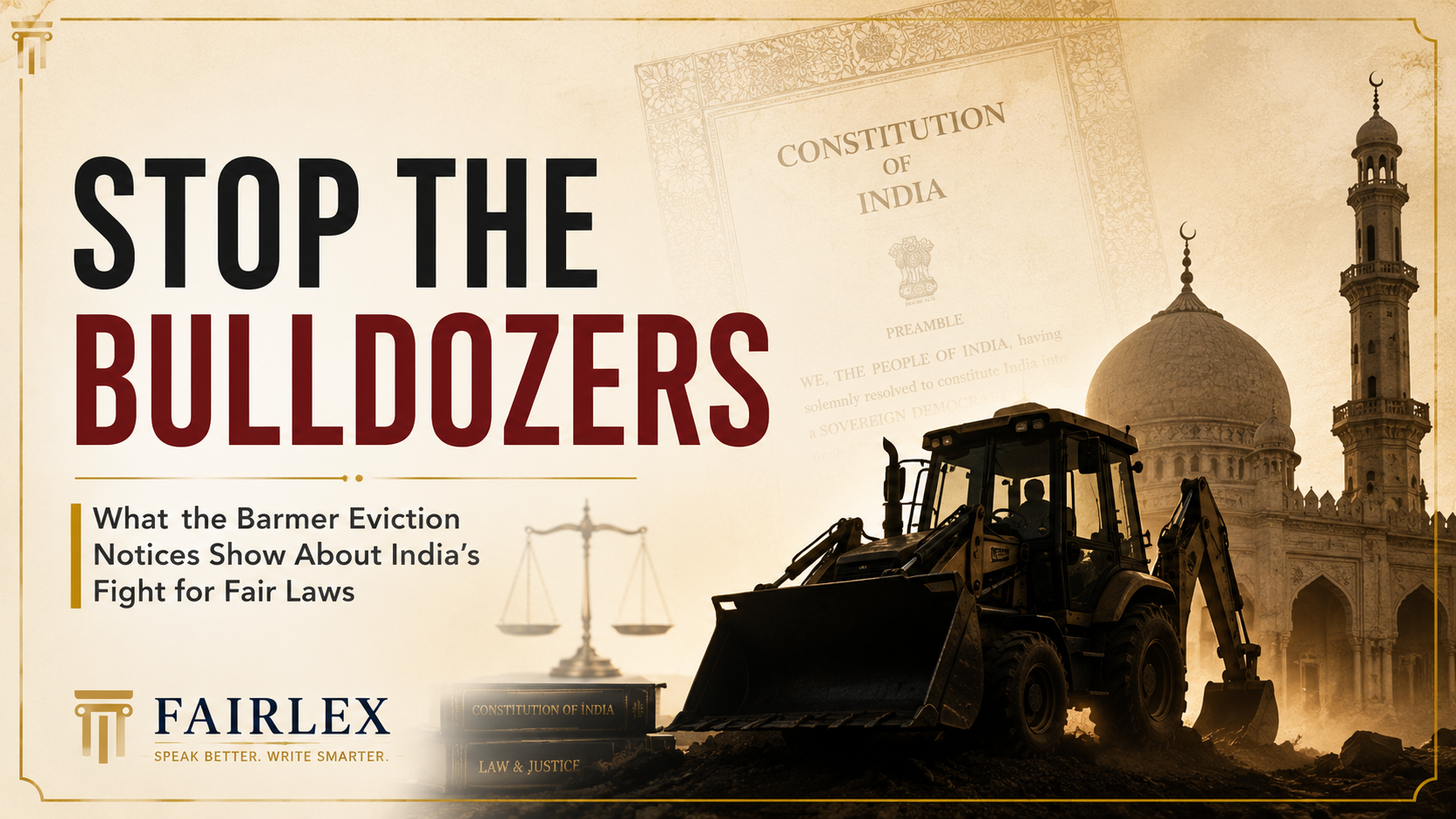 Stop the Bulldozers: What the Barmer Eviction Notices Show About India's Fight for Fair Laws