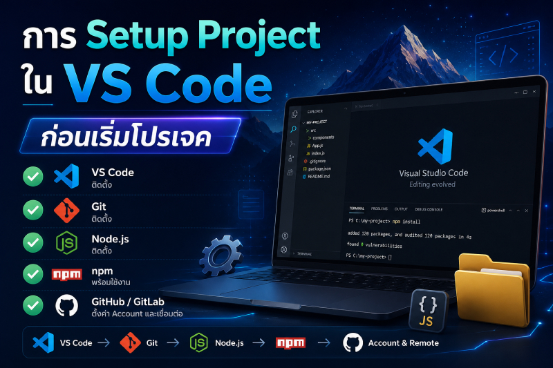 การ Setup Project ใน VS Code ก่อนเริ่มโปรเจค