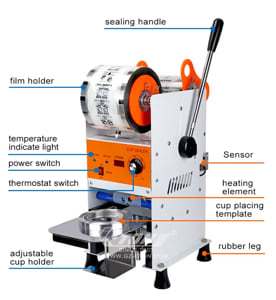 Semi-Automatic Cup Sealing Machine - Model B9 (400-500 Cups/Hr) - Image 2