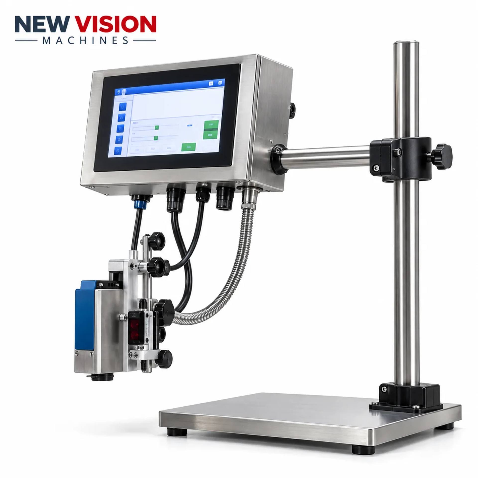 New Vision Machines 12.7mm-5inch Online TIJ with Ultra Premium Cartridge — Inkjet Printers by New Vision Machines