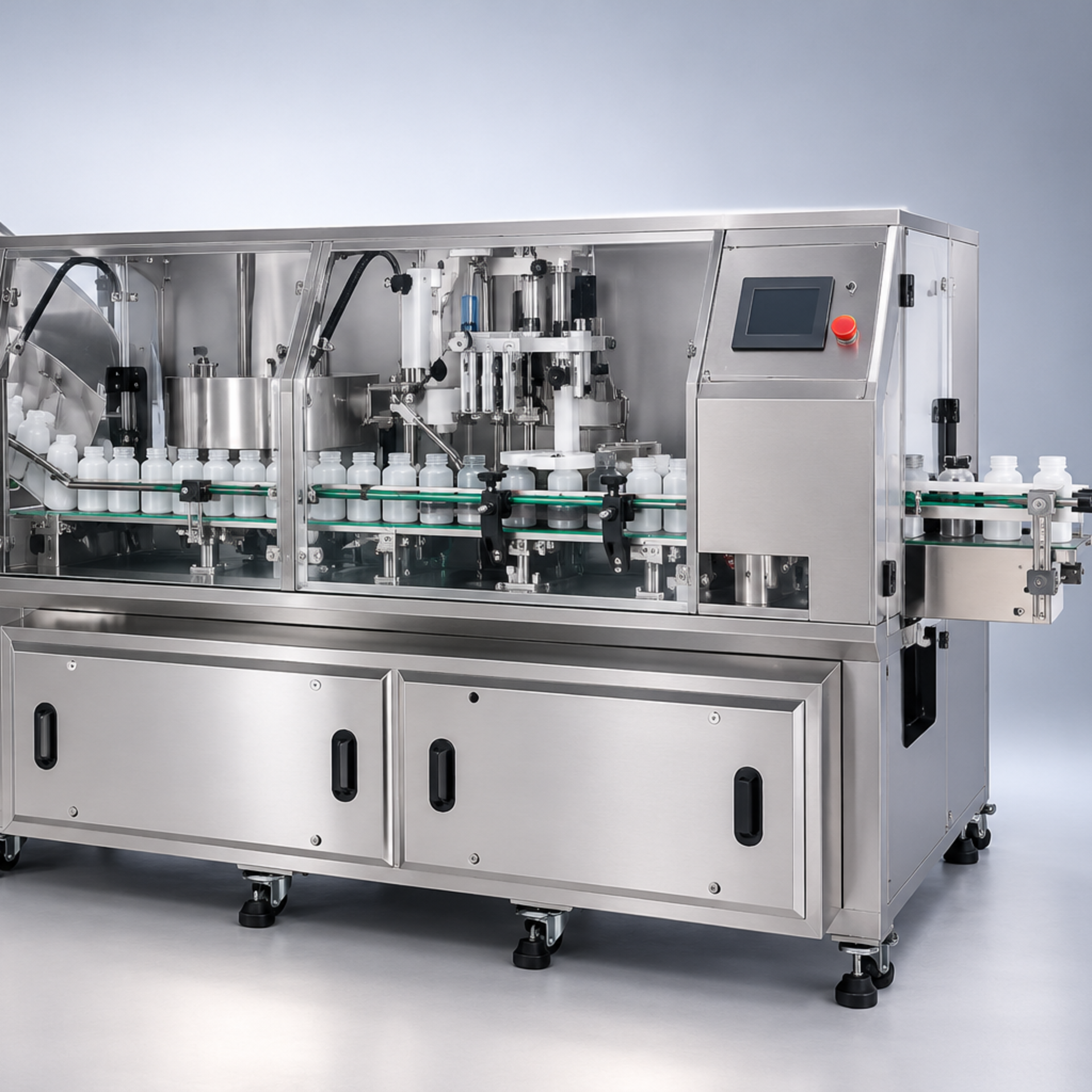 New Vision Machines Automatic Bottle Unscrambler Machine — Linear Feed, 300 Bottles/Min for PET and HDPE Bottles — Automation by New Vision Machines