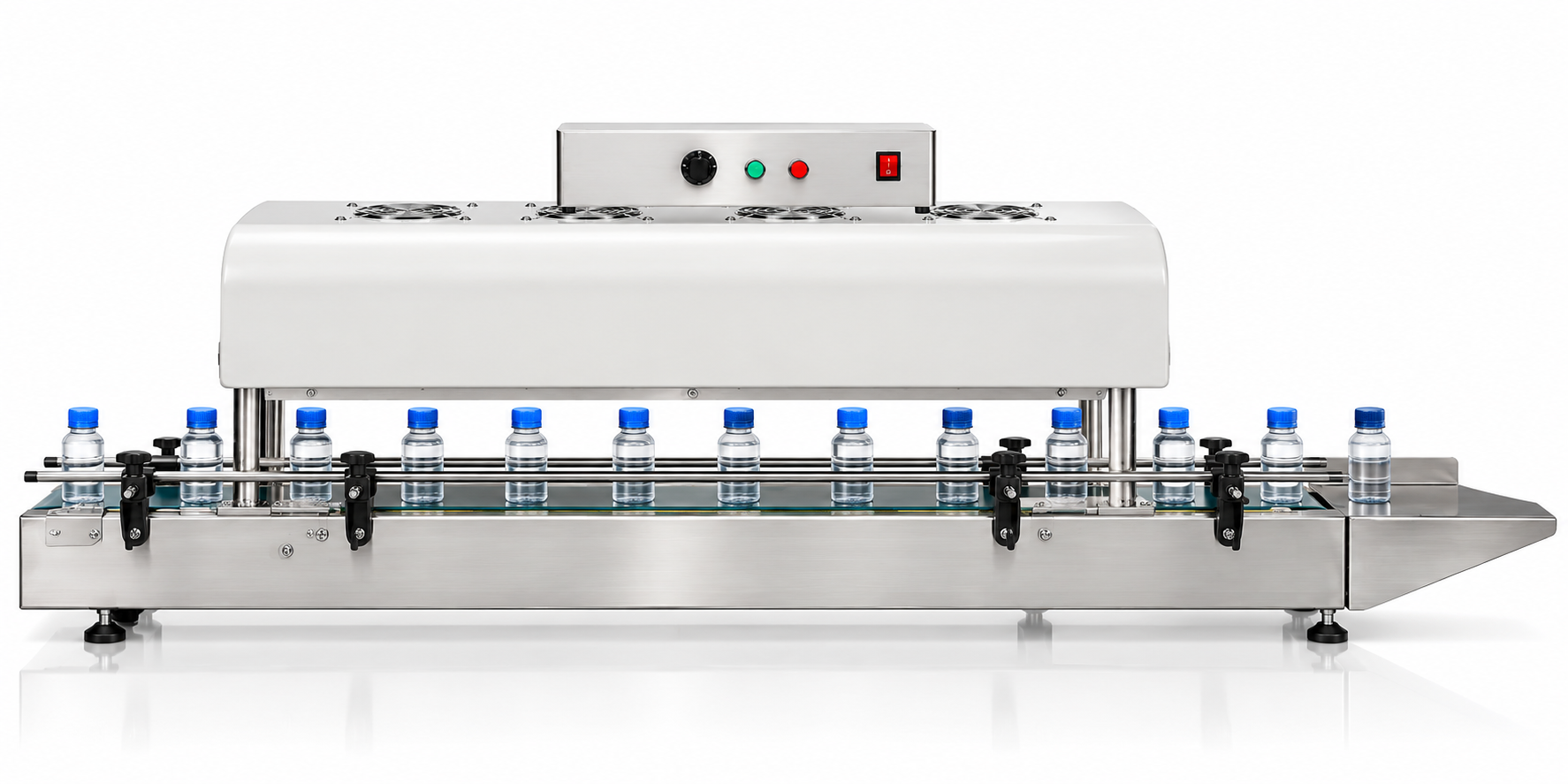New Vision Machines Continuous Induction Cap Sealing Machine 20–80mm — Desktop Electromagnetic Foil Sealer