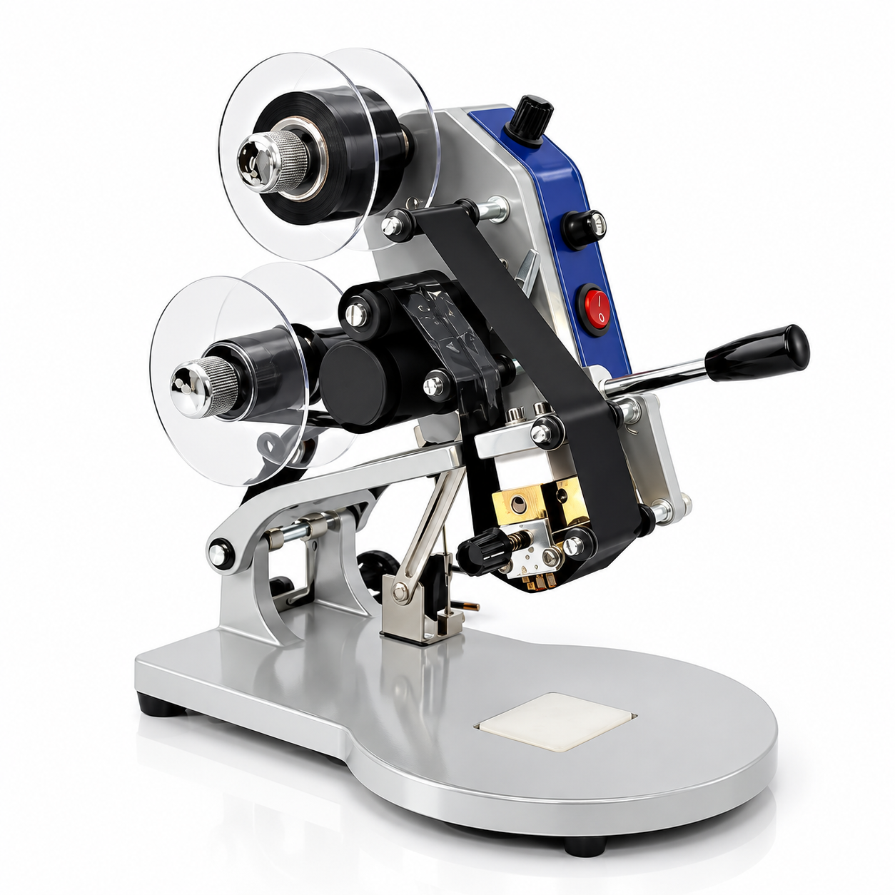 Manual Hot Ribbon Batch Coding Machine for Pouches — Date, Batch & MRP Printing | Price in India