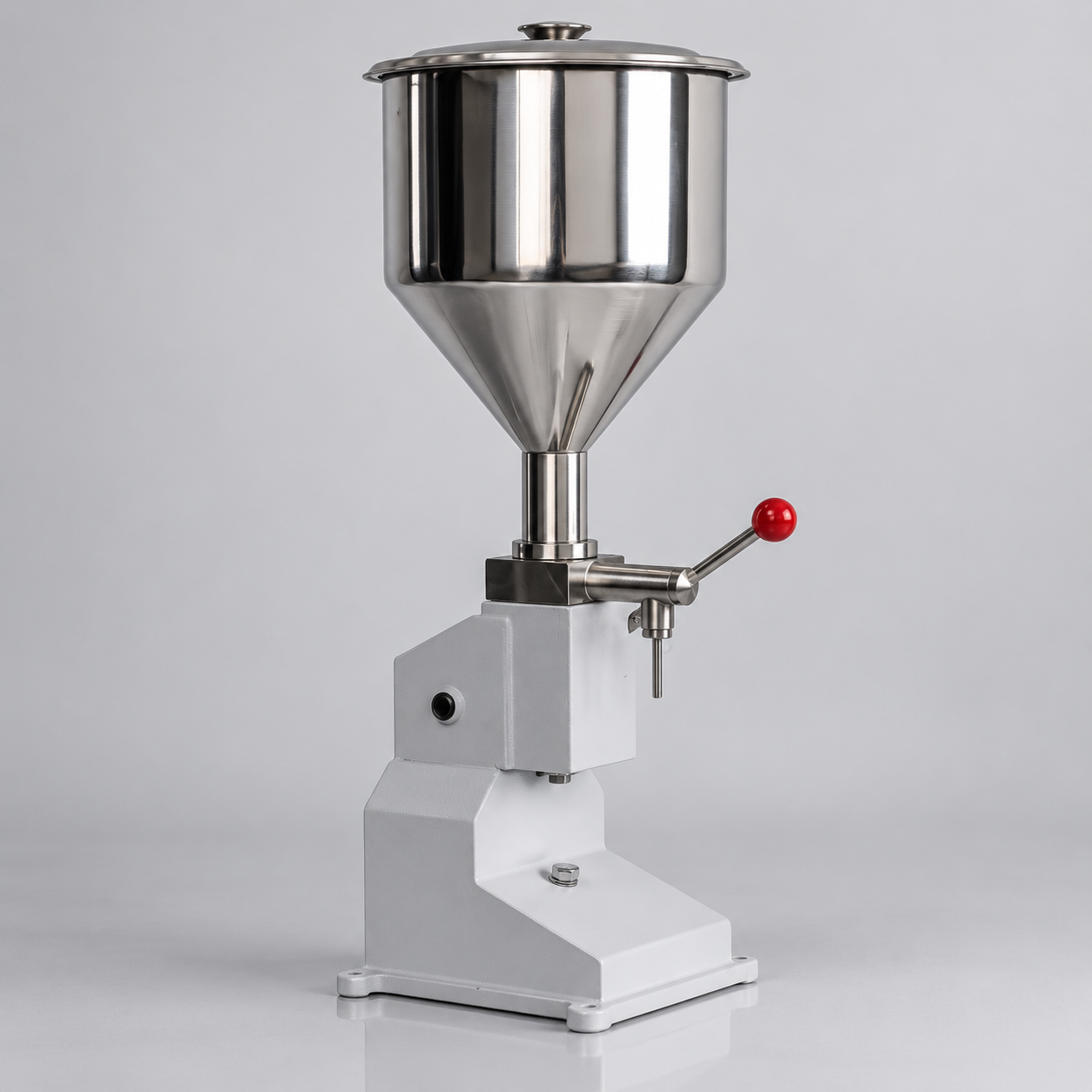 New Vision Machines Manual Paste Filling Machine — 5–50 ml Hand-Operated Piston Filler — supplied to businesses in Gurugram
