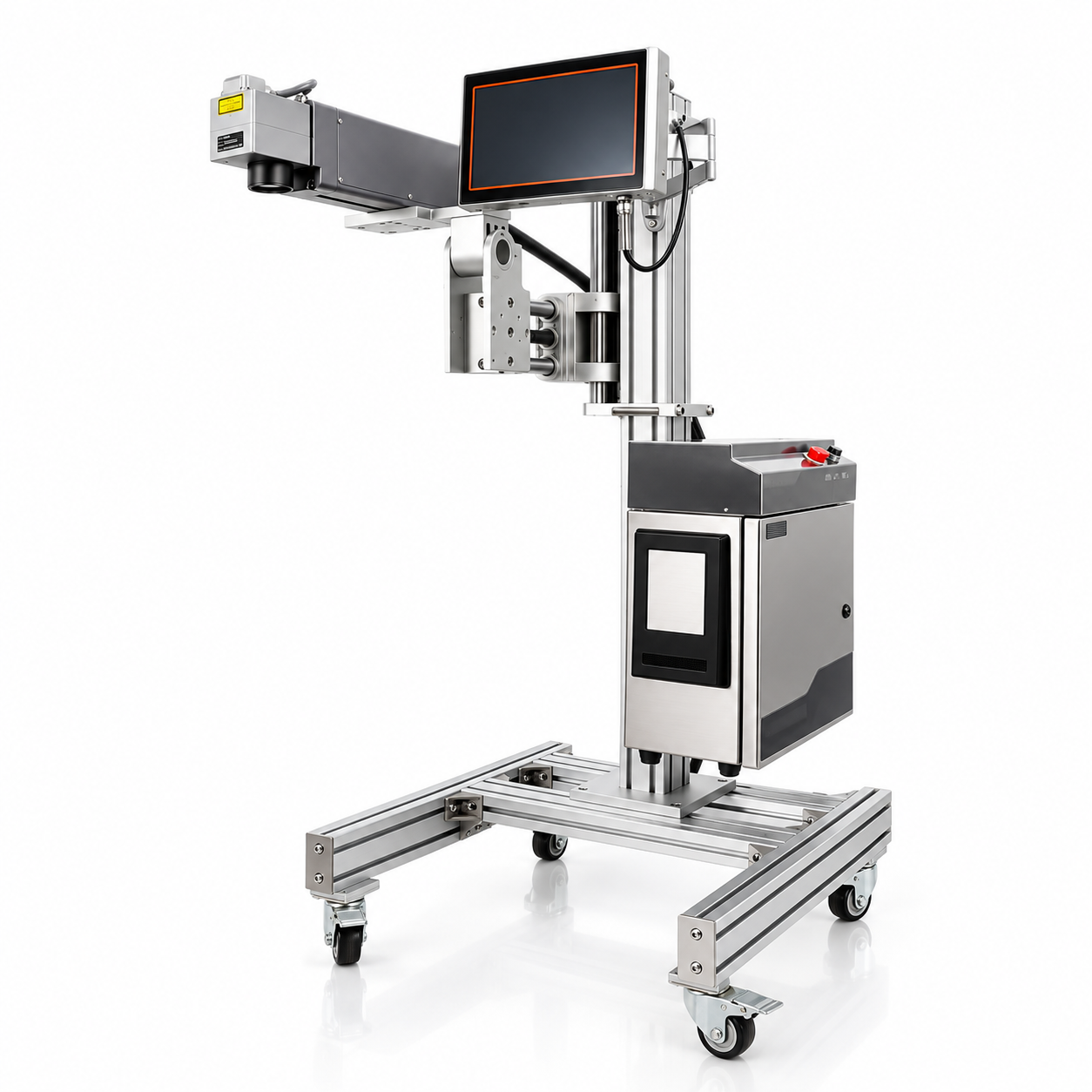 New Vision Machines 100W Fiber Laser Marking Machine — Deep Metal Marking for Production Lines — supplied to businesses in Ahmedabad
