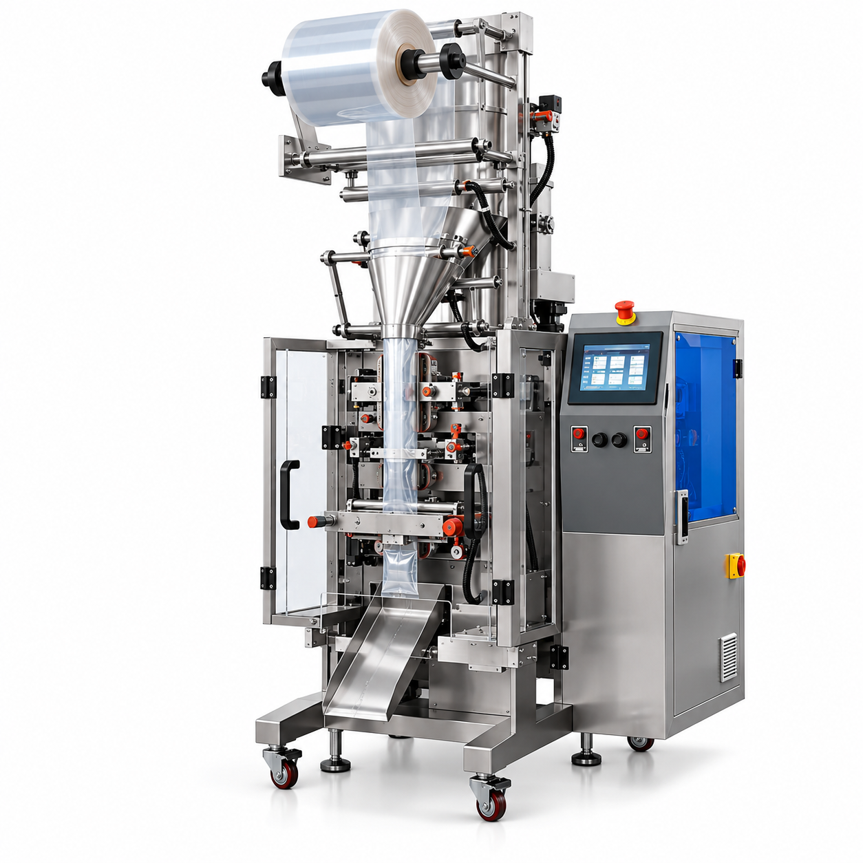 New Vision Machines Vertical Flow Wrap Machine — Automatic Filling & Pouch Packing for Snacks, Spices & Powders — supplied to businesses in Bengaluru
