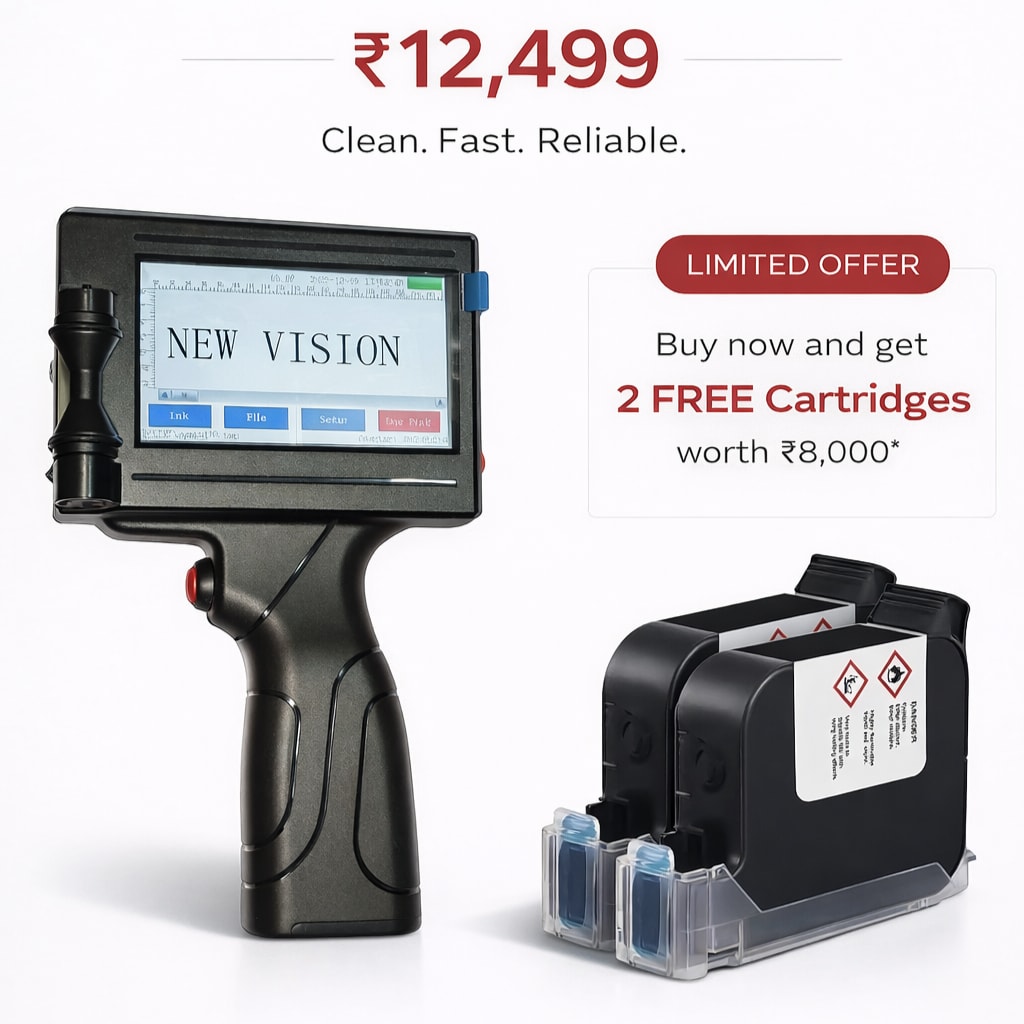 Handheld Thermal Inkjet Printer - 12.7mm | Date MRP Batch Coding