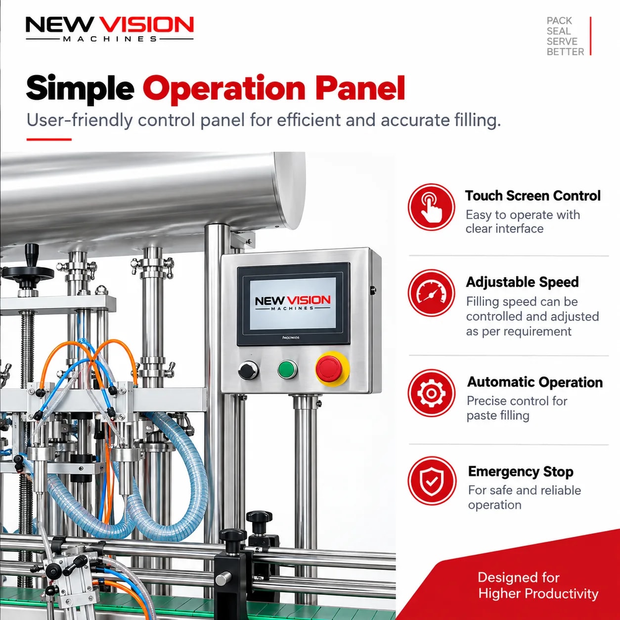 Automatic Liquid Filling Machine — Multi-Head Piston Filler — precision nozzles, filling heads & mechanical assembly
