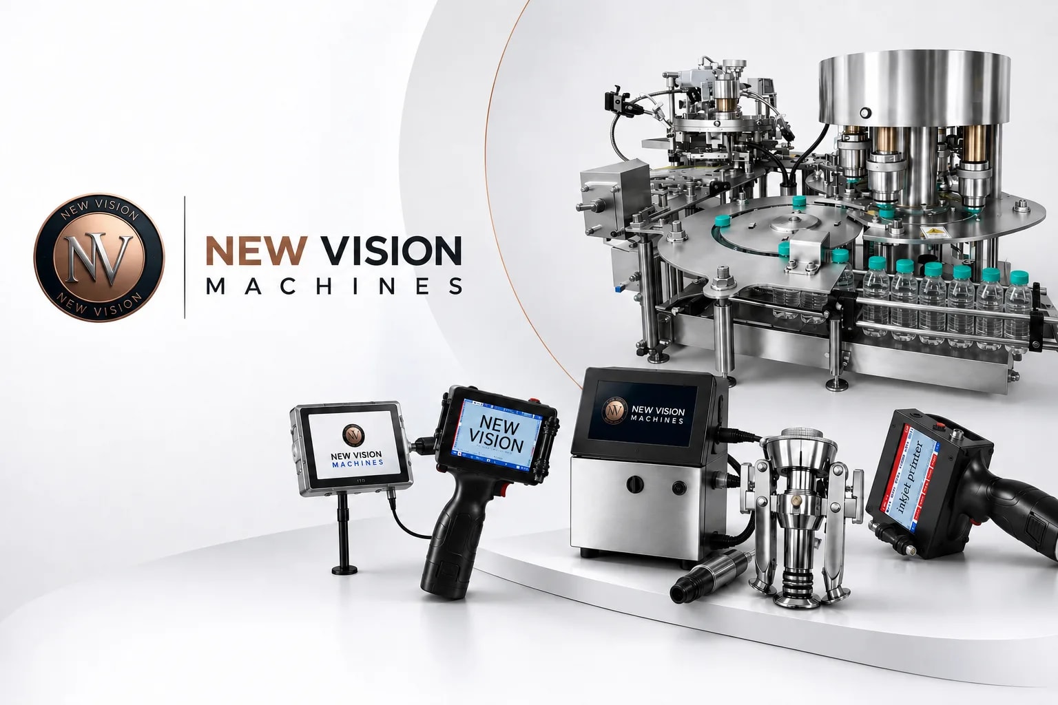 Water Bottling Line with RFC, Batch Coding & Shrink Wrapping
