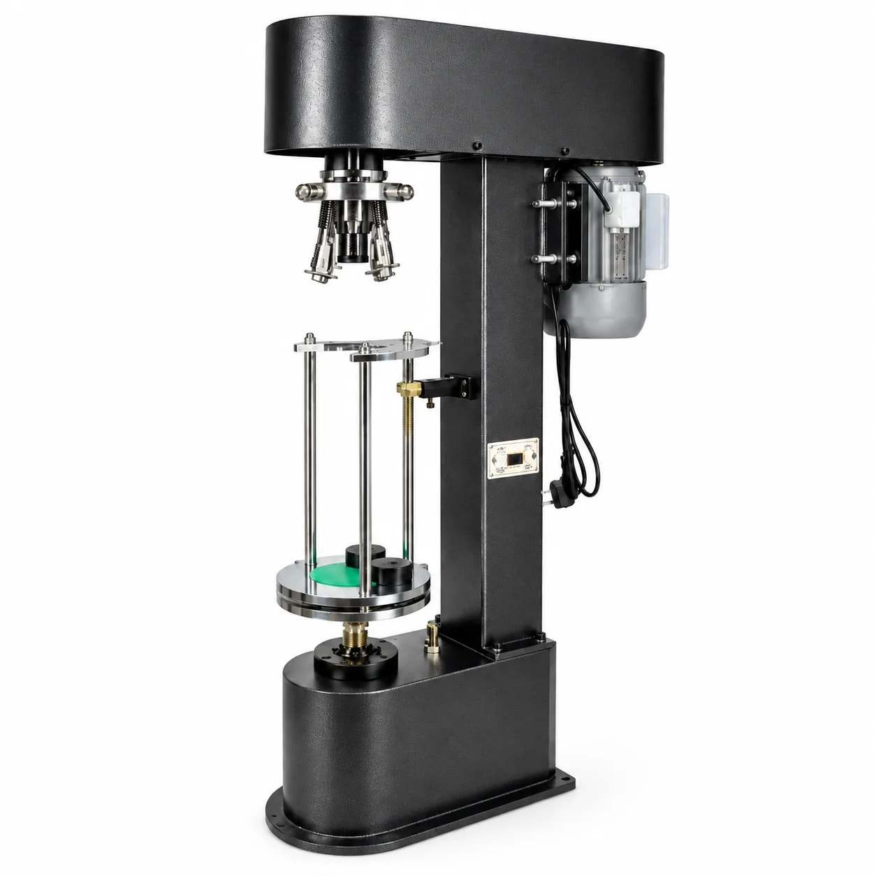 Semi Automatic ROPP Cap Sealing Machine — precision nozzles, filling heads & mechanical assembly