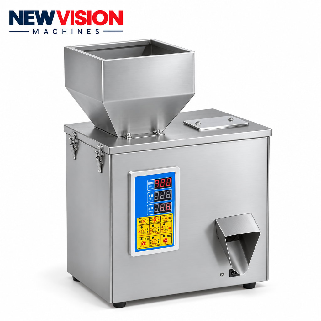 New Vision Machines 100 Gram Filling Machine for Powder — Filling Machines manufactured by New Vision Machines Indore