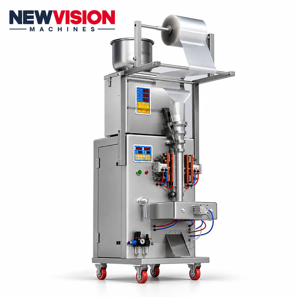 New Vision Machines 1000 Gram FFS Machine for Granule — Packaging Machines manufactured by New Vision Machines Indore