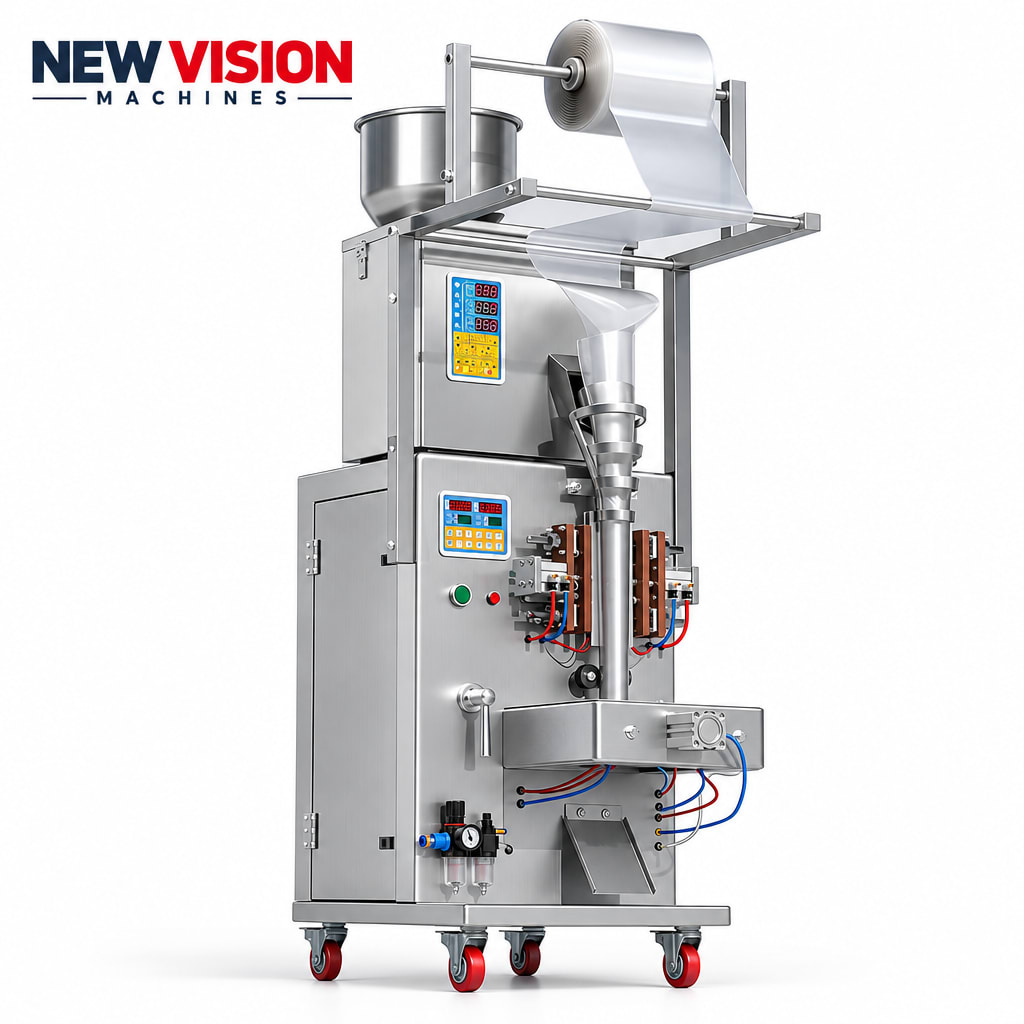 New Vision Machines 200 Gram FFS Machine for Granule — Packaging Machines manufactured by New Vision Machines Indore