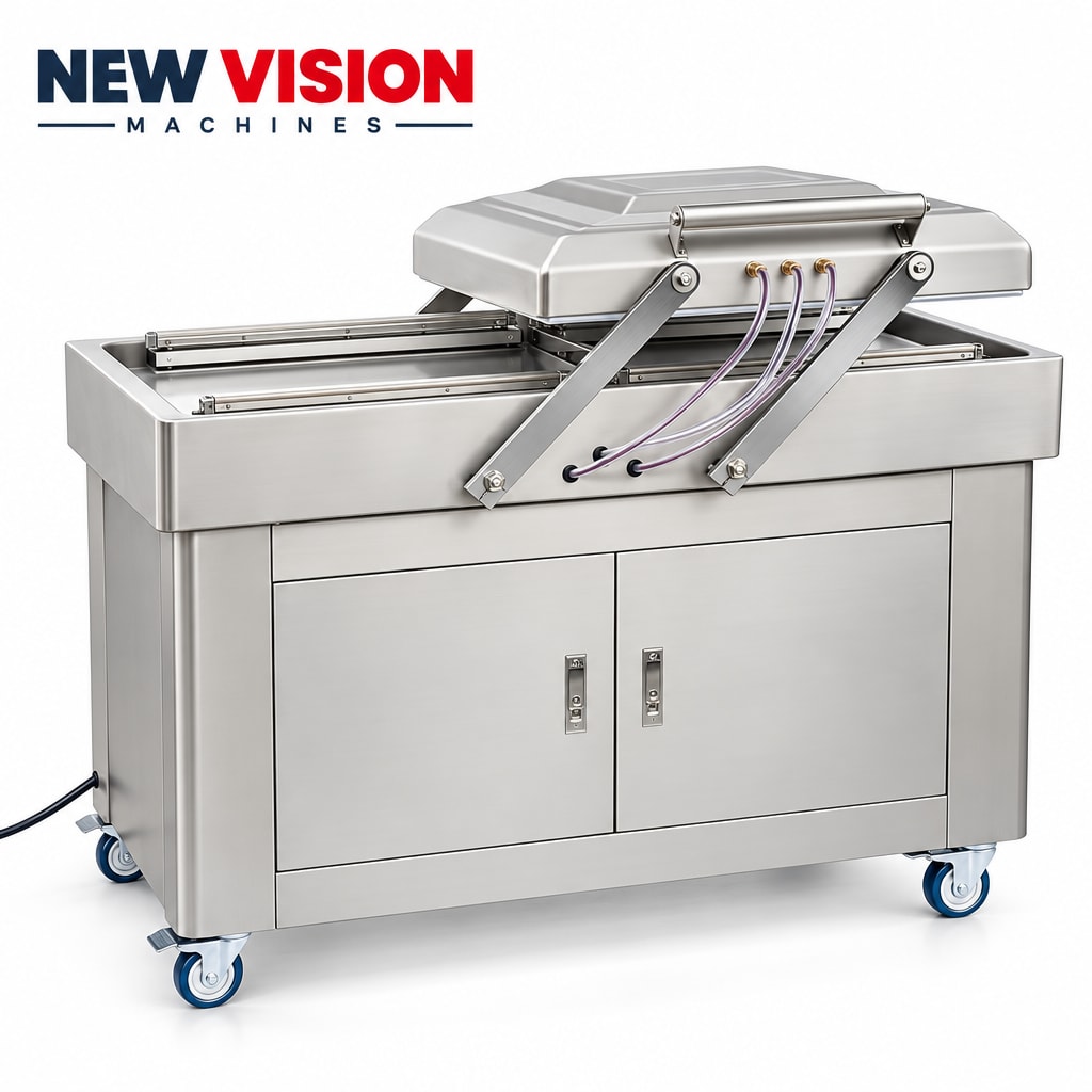 New Vision Machines Vacuum Packing Machine Double Chamber SS — Packaging Machines manufactured by New Vision Machines Indore