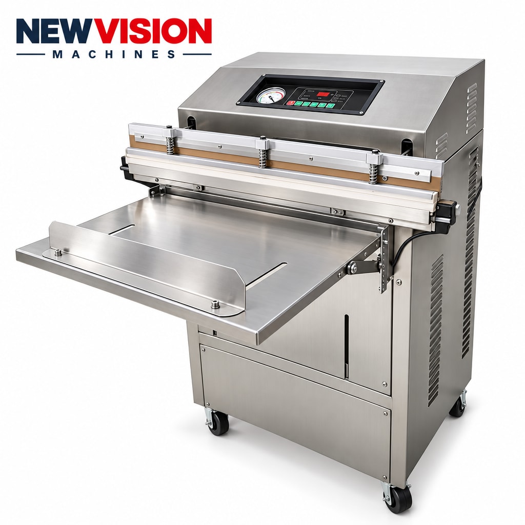 New Vision Machines Vacuum Packaging Machine (out side) 600mm SS — Packaging Machines manufactured by New Vision Machines Indore