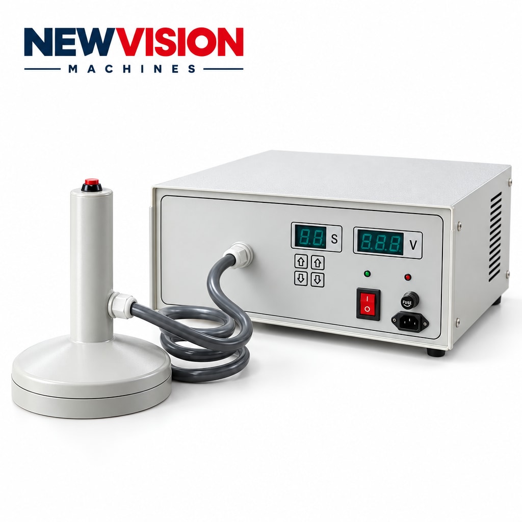 New Vision Machines Induction Cap Sealing Machine 60-130MM Heavy Duty — Sealing Machines manufactured by New Vision Machines Indore