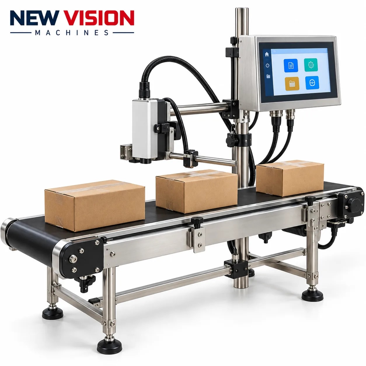 New Vision Machines 12.7mm Head Industrial Online Thermal Inkjet Printer — Inkjet Printers manufactured by New Vision Machines Indore