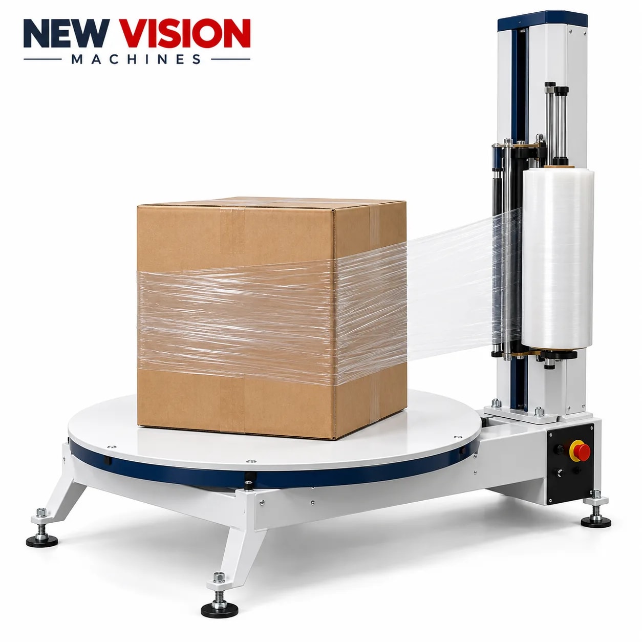 New Vision Machines Semi Auto Stretch Wrapping Machine — Wrapping Machine manufactured by New Vision Machines Indore