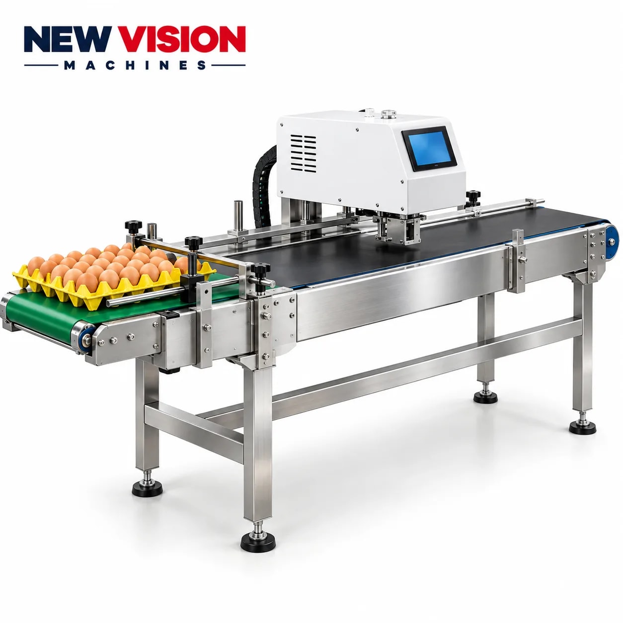 New Vision Machines Automatic Six Nozzle Online Egg Product Inkjet Printer — Inkjet Printers manufactured by New Vision Machines Indore