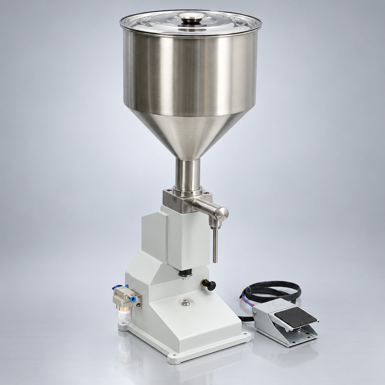 New Vision Machines Liquid Paste Filling Machine — Multi-Range Liquid and Paste Filler for Bottles, Jars and Pouches