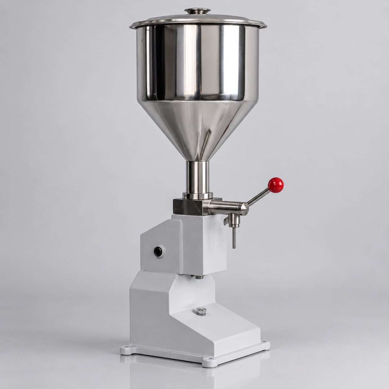 New Vision Machines Manual Paste Filling Machine — 5–50 ml Hand-Operated Piston Filler