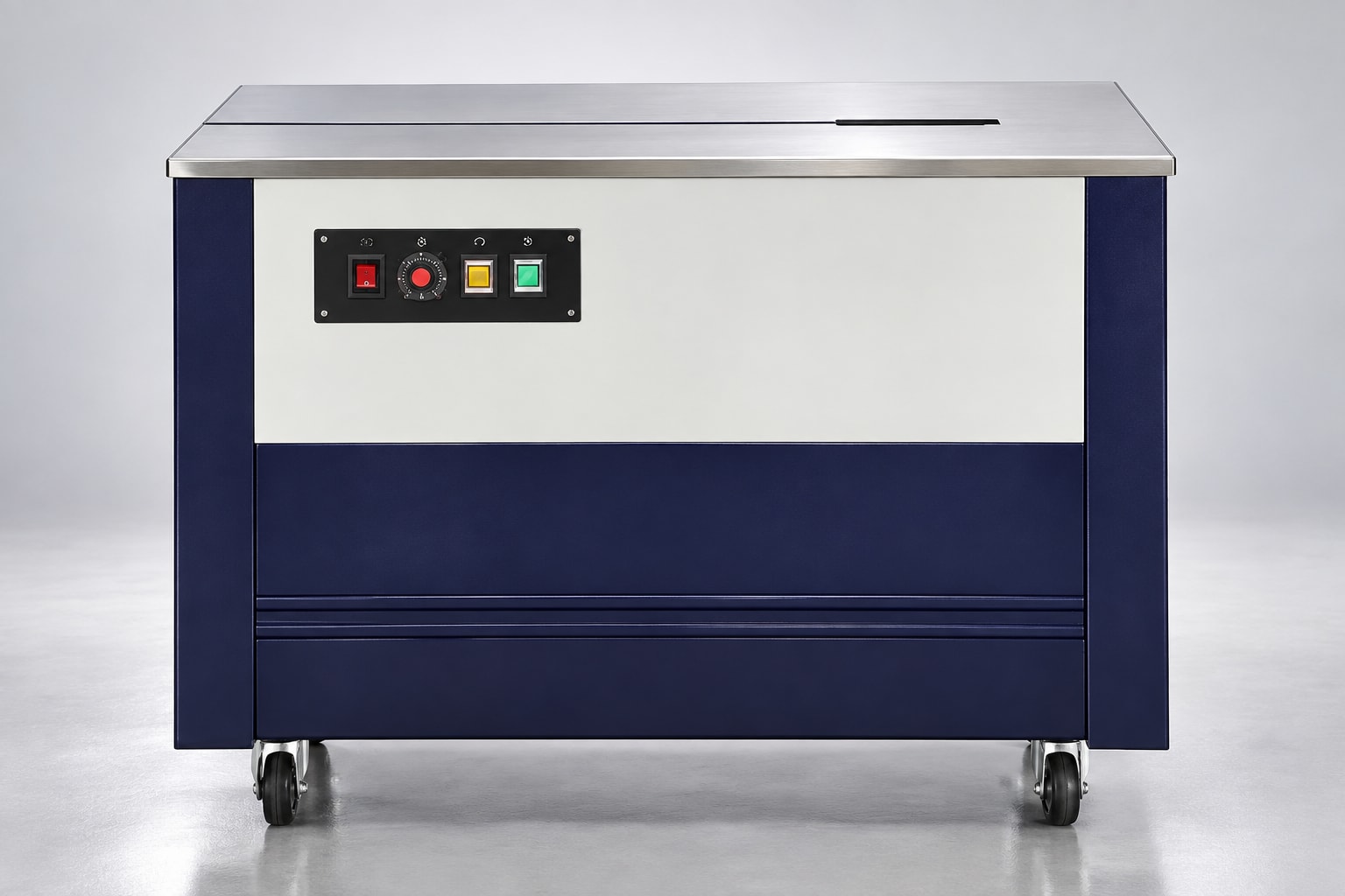 New Vision Machines Semi Automatic Strapping Machine — PP Strap Carton and Parcel Strapping — Packaging Machines manufactured by New Vision Machines Indore