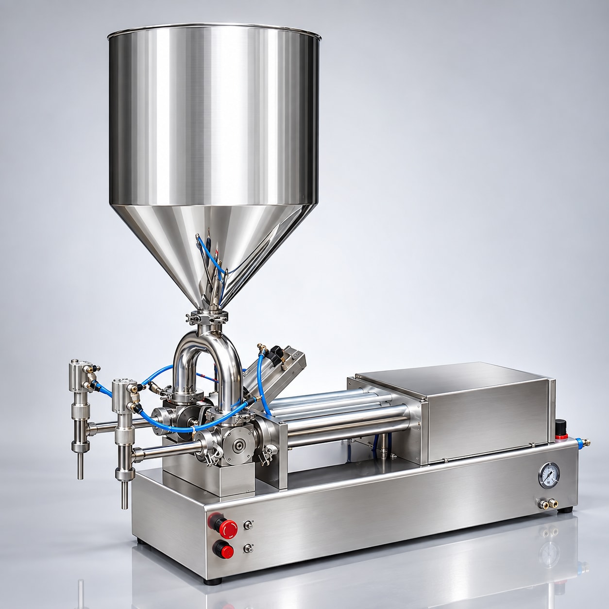 New Vision Machines Double Head Semi Automatic Paste Filling Machine 100-1000ml