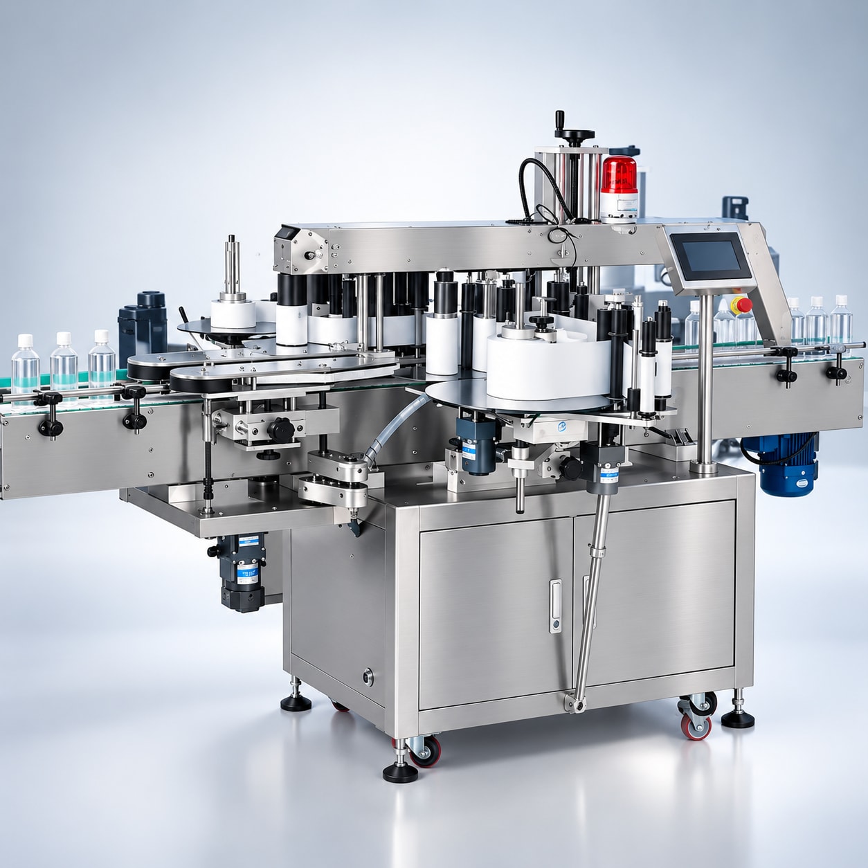 New Vision Machines Fully Automatic Round Bottle Labeling Machine — Double-Sided Automatic Positioning