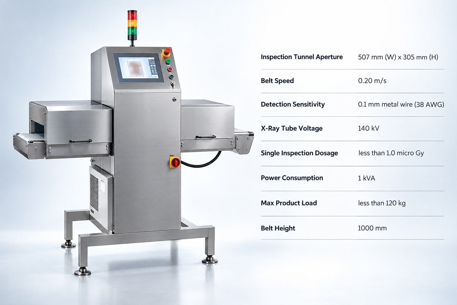 New Vision Machines X-Ray Inspection Machine — Foreign-Body Detection for Food & Packed Products — precision nozzles, filling heads & mechanical assembly
