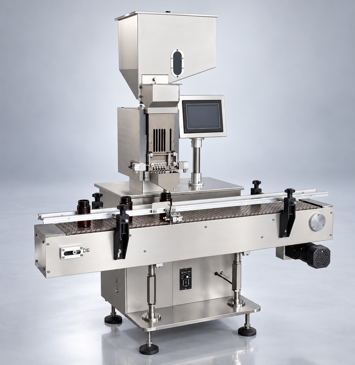 New Vision Machines Automatic Tablet/Capsule Counting & Filling Machine — Electronic Bottle Line for Pharma