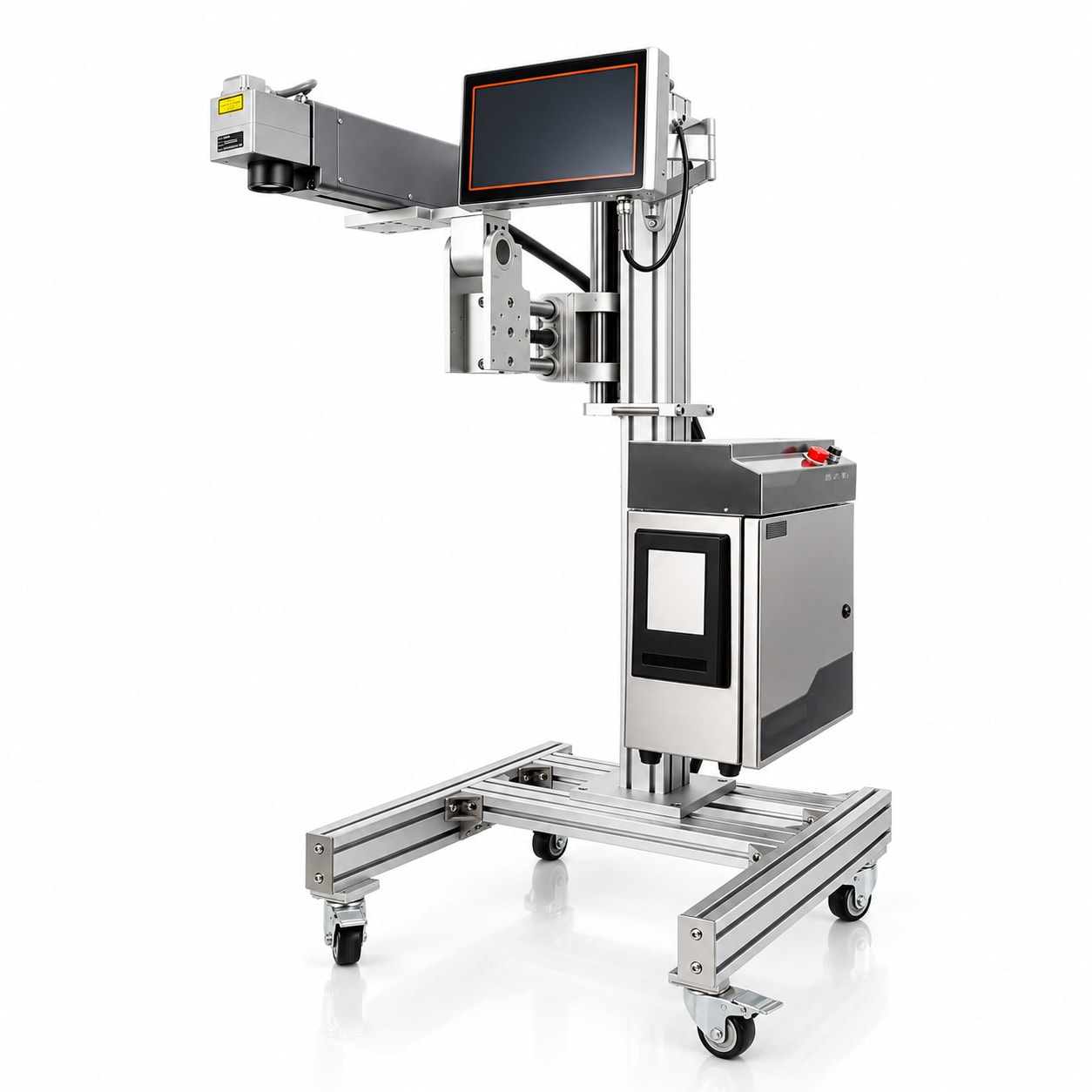 New Vision Machines 100W Fiber Laser Marking Machine — Deep Metal Marking for Production Lines