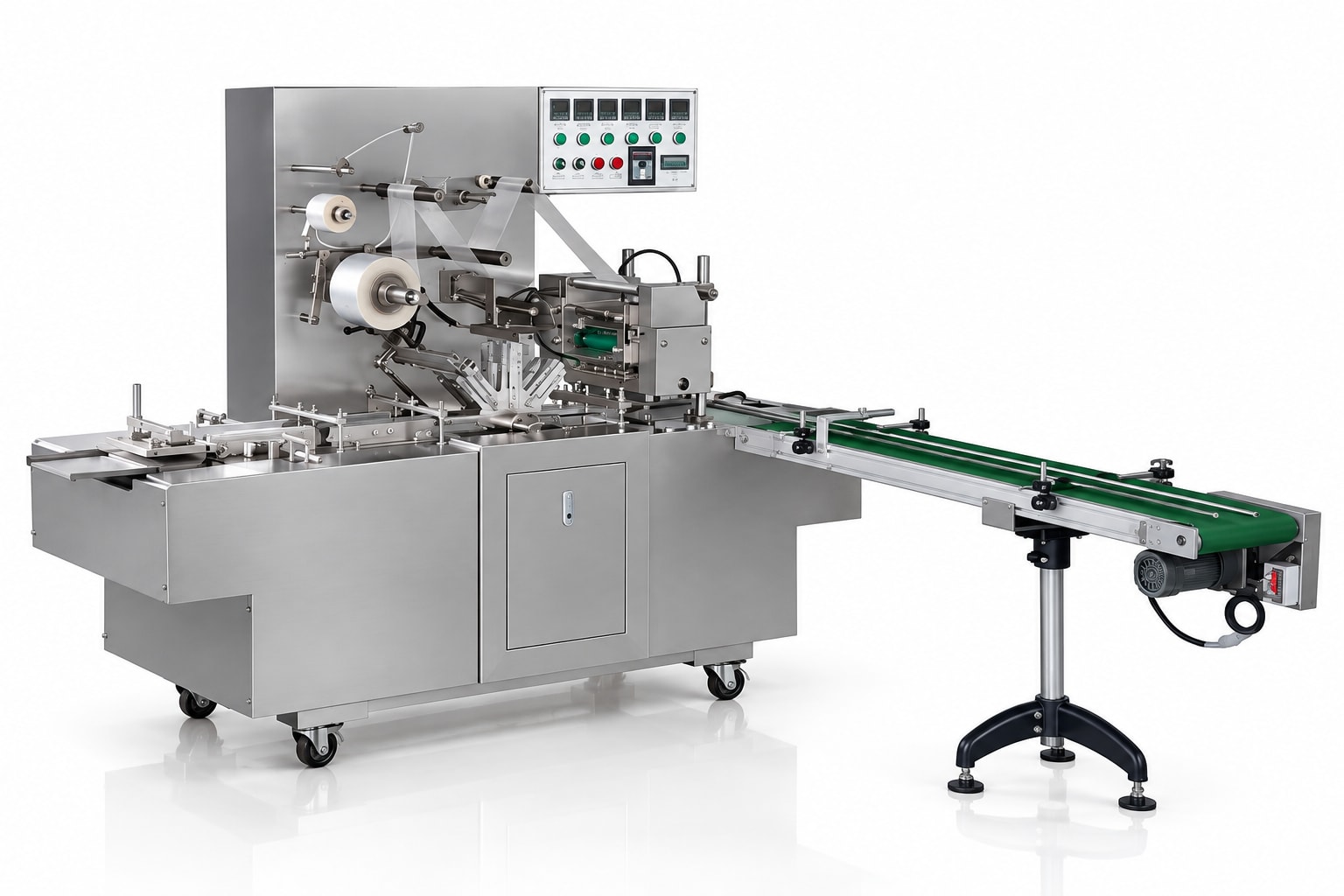 New Vision Machines Automatic Cellophane Overwrapping Machine — 25 Packs/Min for Perfume Boxes, Tea Cartons & Cosmetics — Wrapping Machine manufactured by New Vision Machines Indore