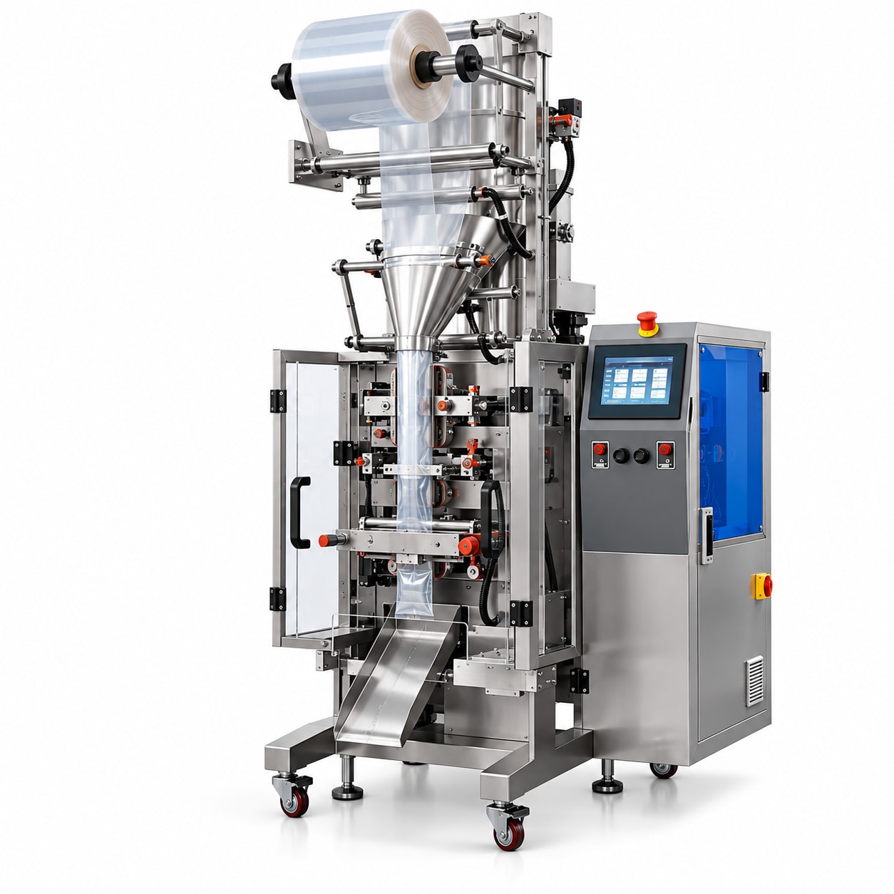 New Vision Machines Vertical Flow Wrap Machine — Automatic Filling & Pouch Packing for Snacks, Spices & Powders — Oil Filling Machine by New Vision Machines