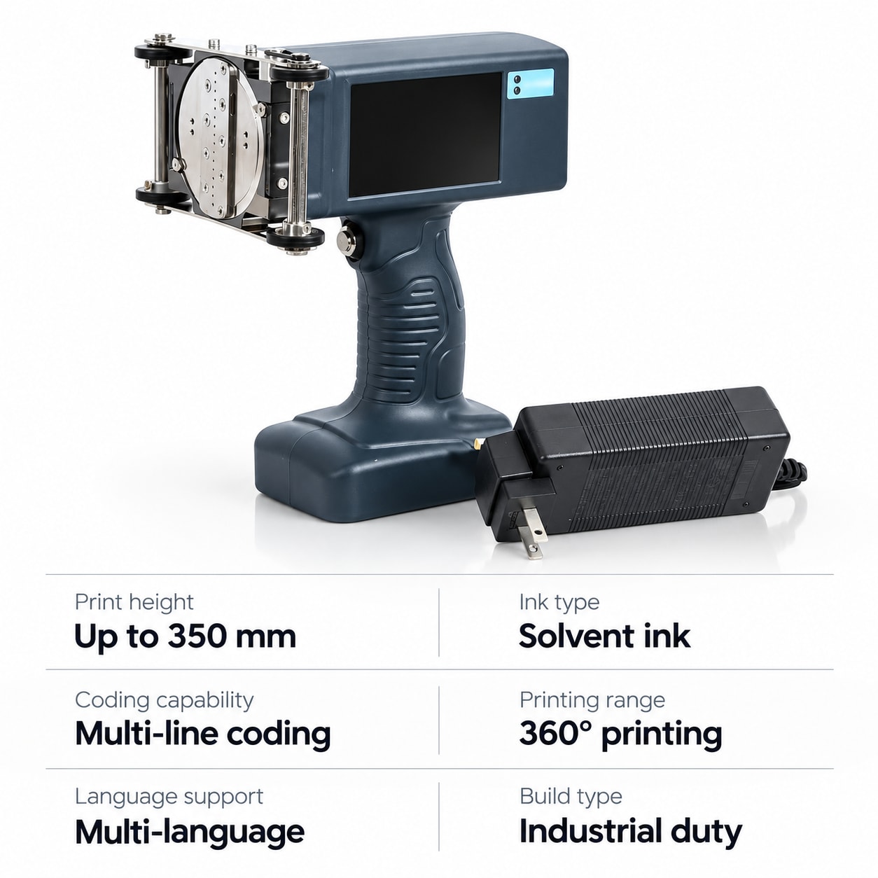 DOD Batch Coding Machine Price in India — 350mm Large-Character Inkjet Printer — packaging equipment technical specifications and build view 5 by New Vision Machines Indore