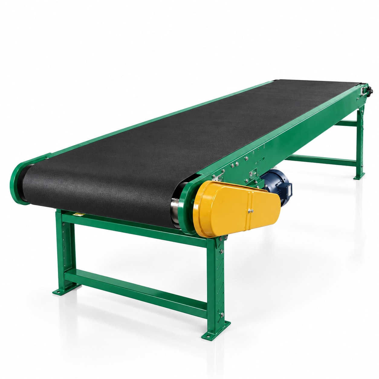 Heavy Duty Belt Conveyor for Packaging — 20 ft Flat Belt Line, 50 kg/ft MS Frame — Conveyors manufactured by New Vision Machines Indore