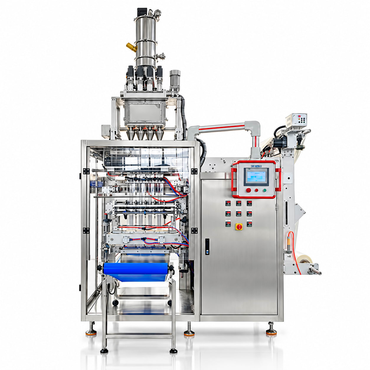 Multi-Lane Sachet Packing Machine (4–12 Lanes) — Automatic Four-Side Seal Flat Sachet Packer